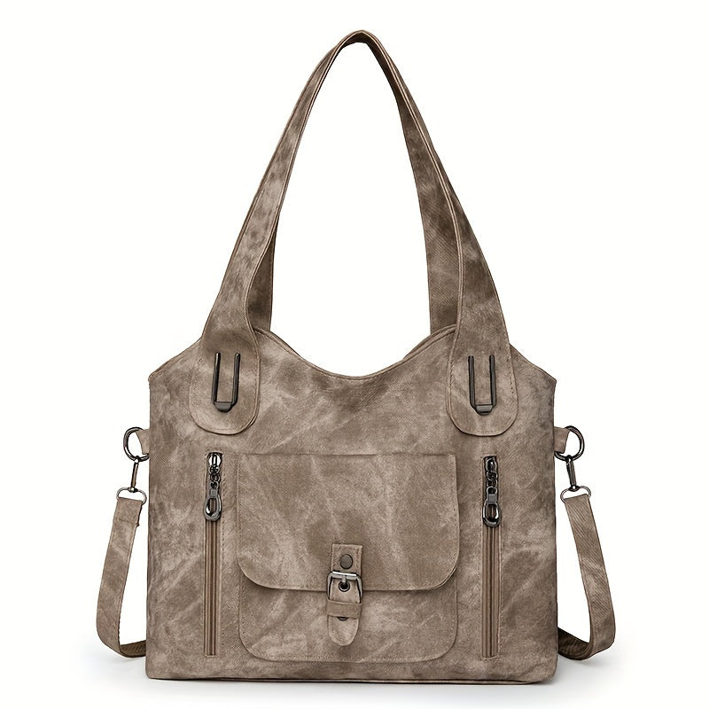 Elise’s Vintage Charm | Faux Leather Shoulder Bag - Grace Bags