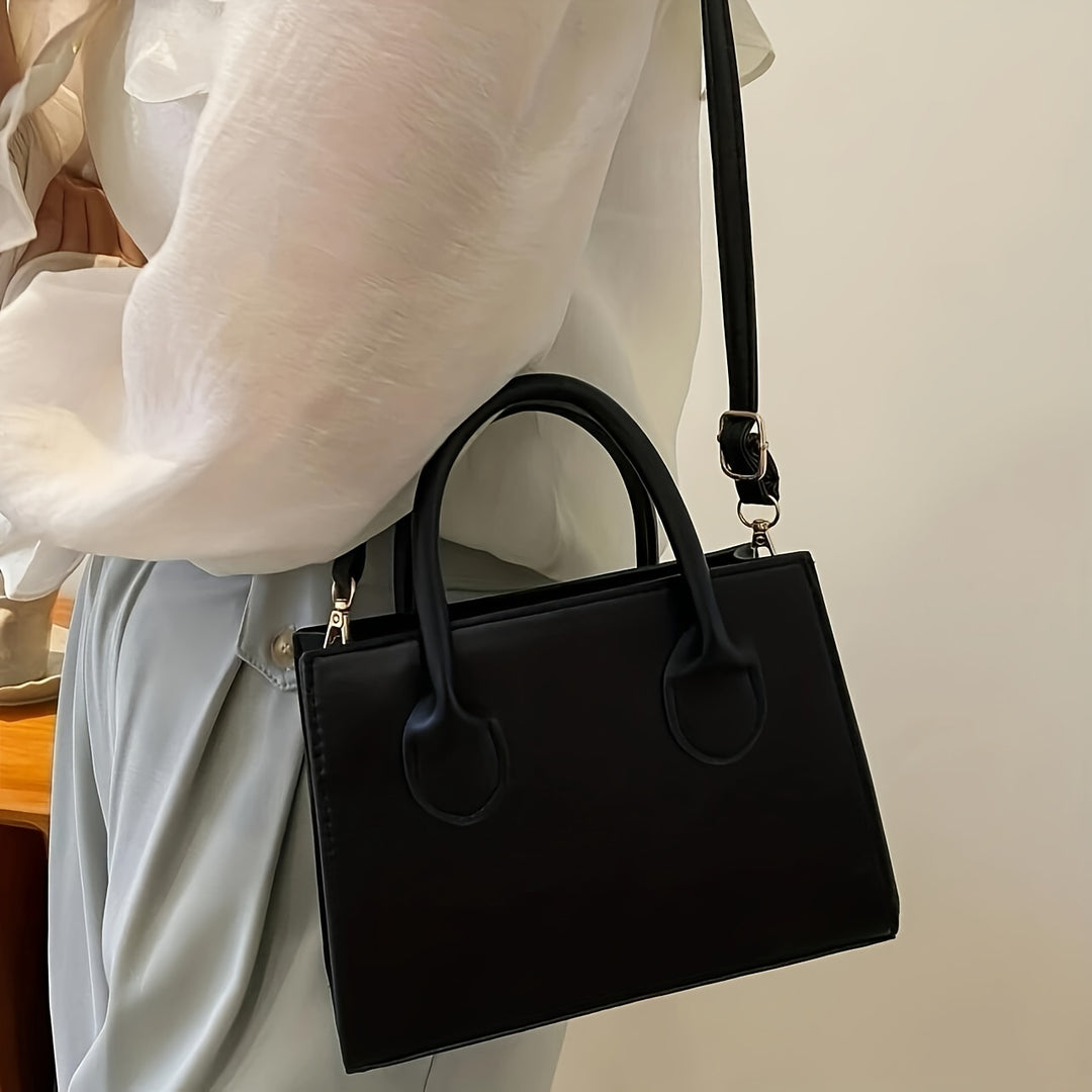 Lila Minimalist Square Handbag