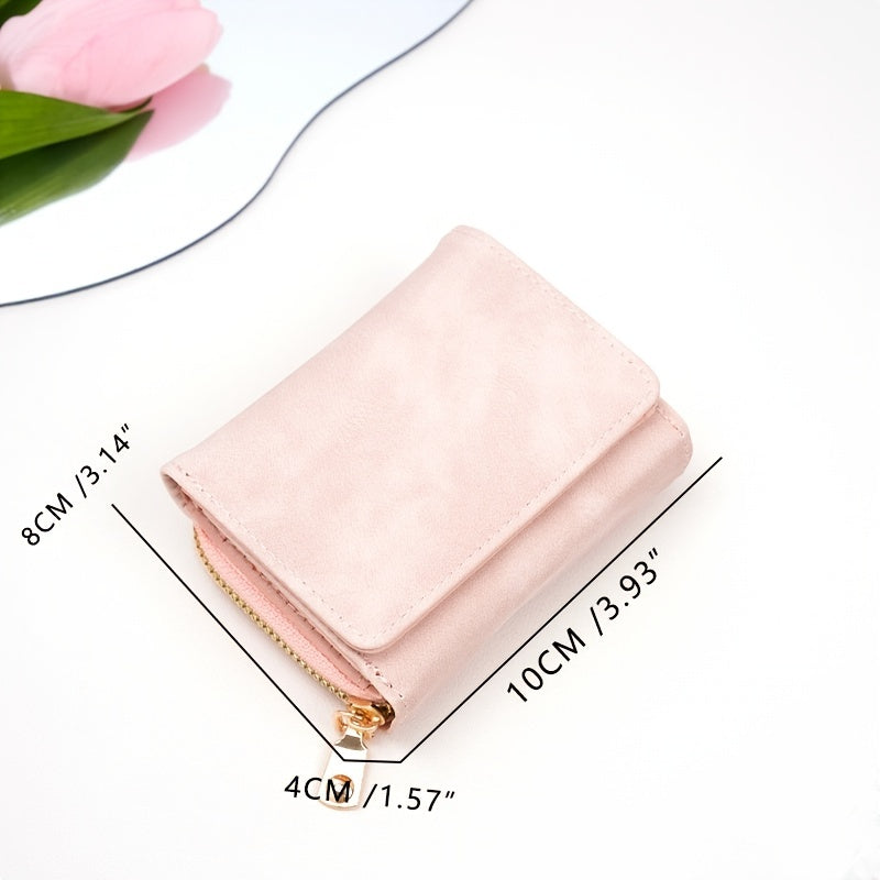 Lila Snap Button Mini Wallet