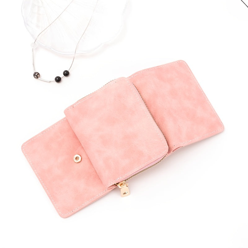 Lila Snap Button Mini Wallet