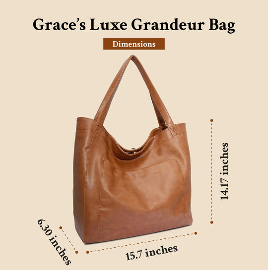 Grace’s Luxe Grandeur | Soft Leather Shoulder Bag