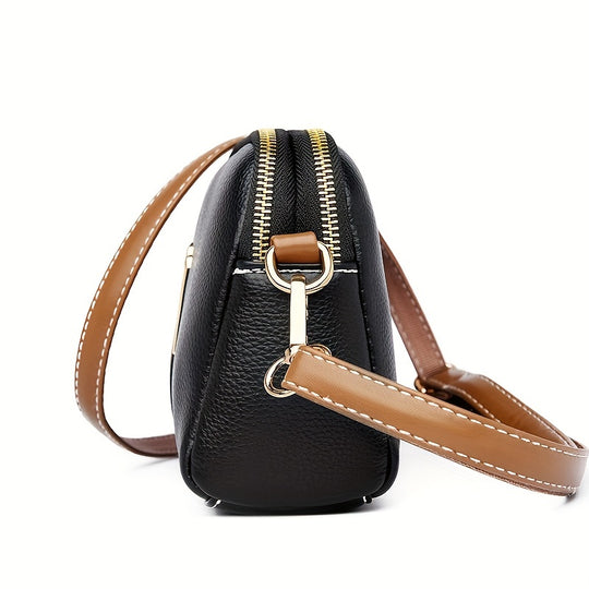 Mila Litchi Embossed Crossbody Bag