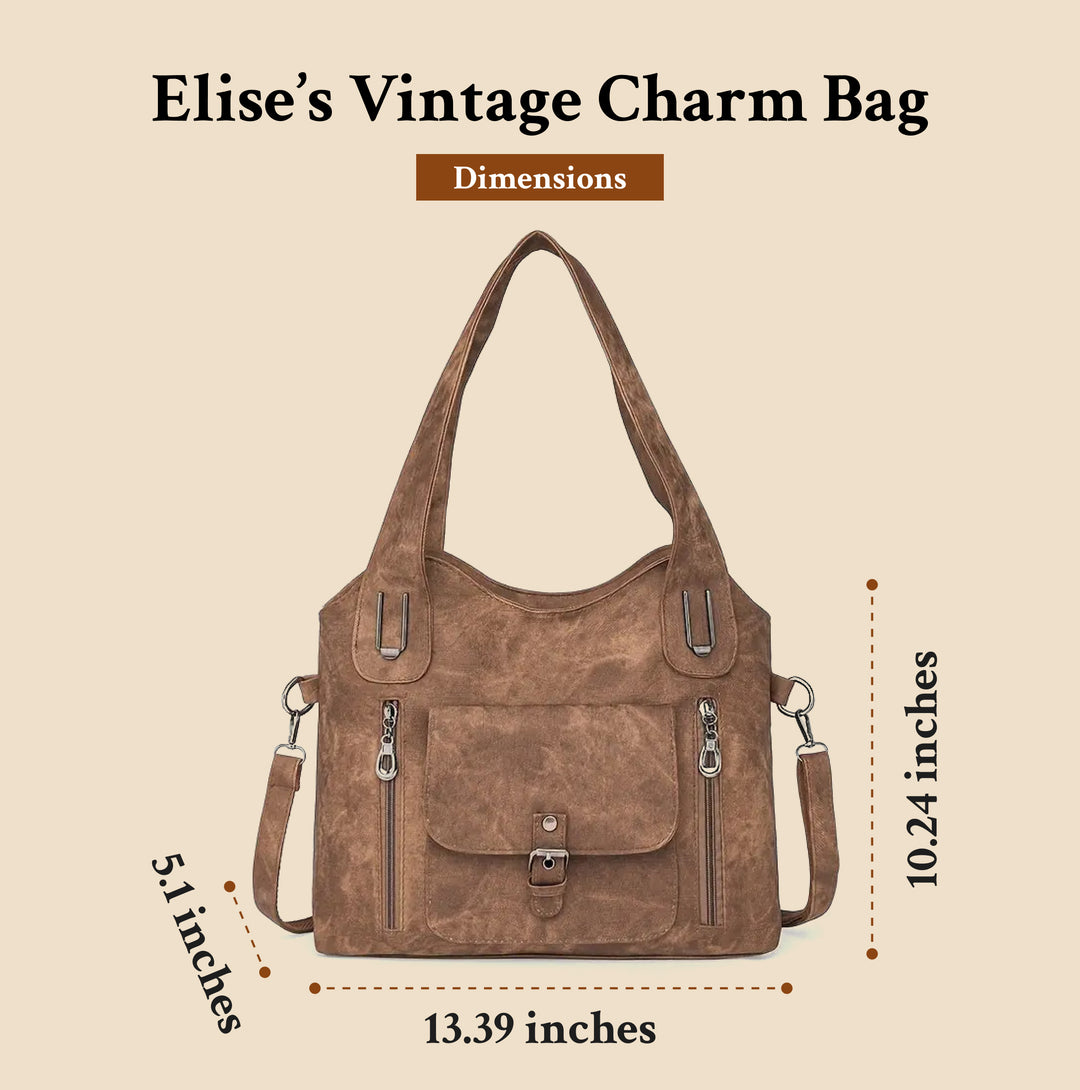 Elise’s Vintage Charm | Faux Leather Shoulder Bag