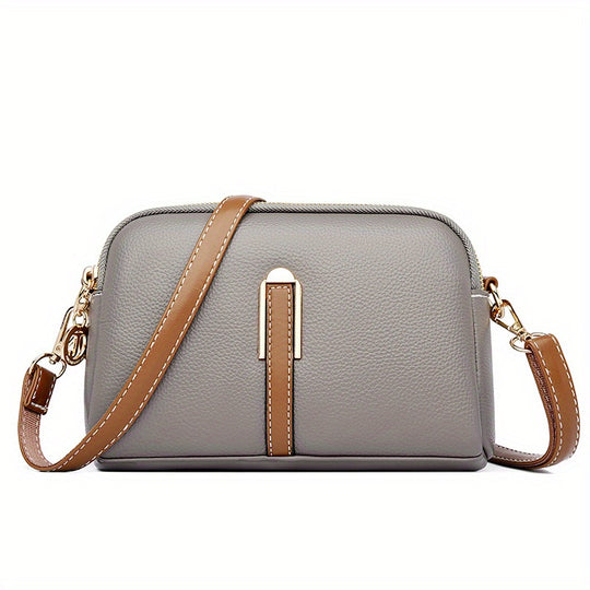 Mila Litchi Embossed Crossbody Bag