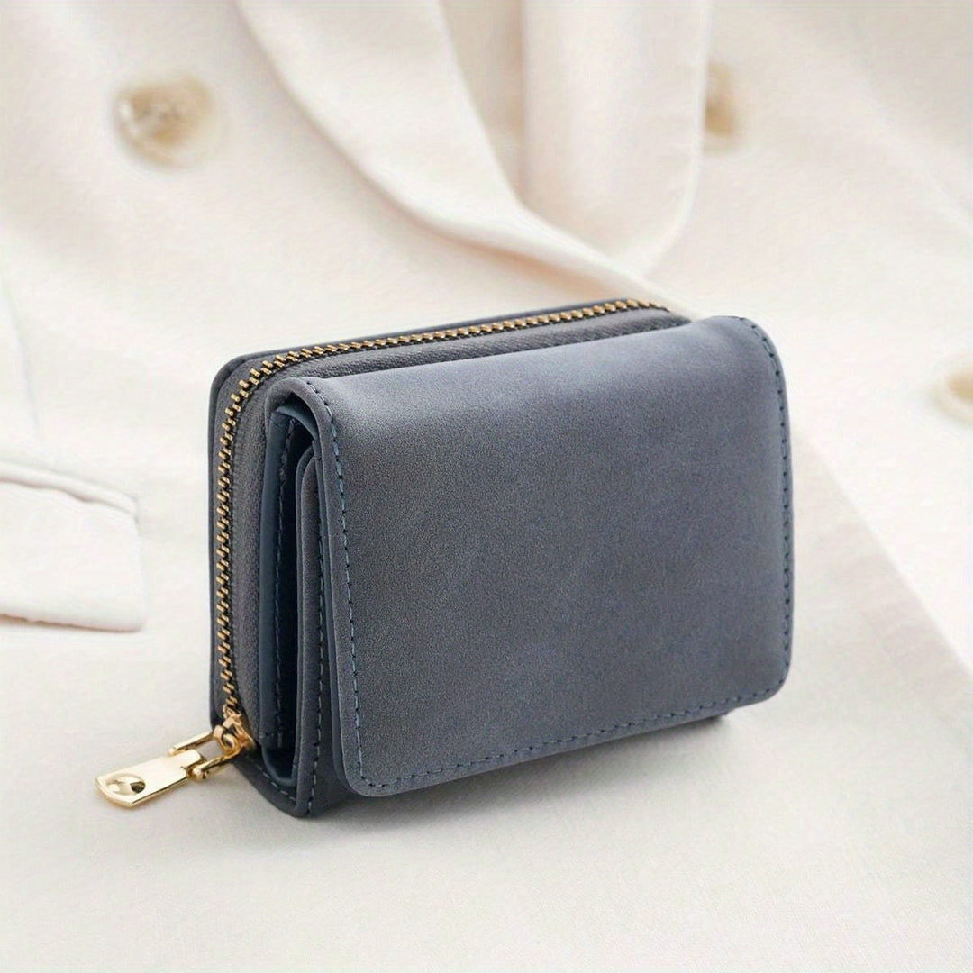 Lila Snap Button Mini Wallet