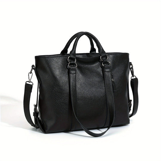 Charlotte’s Classic Elegance | Vintage Faux Leather Tote Bag - Grace Bags