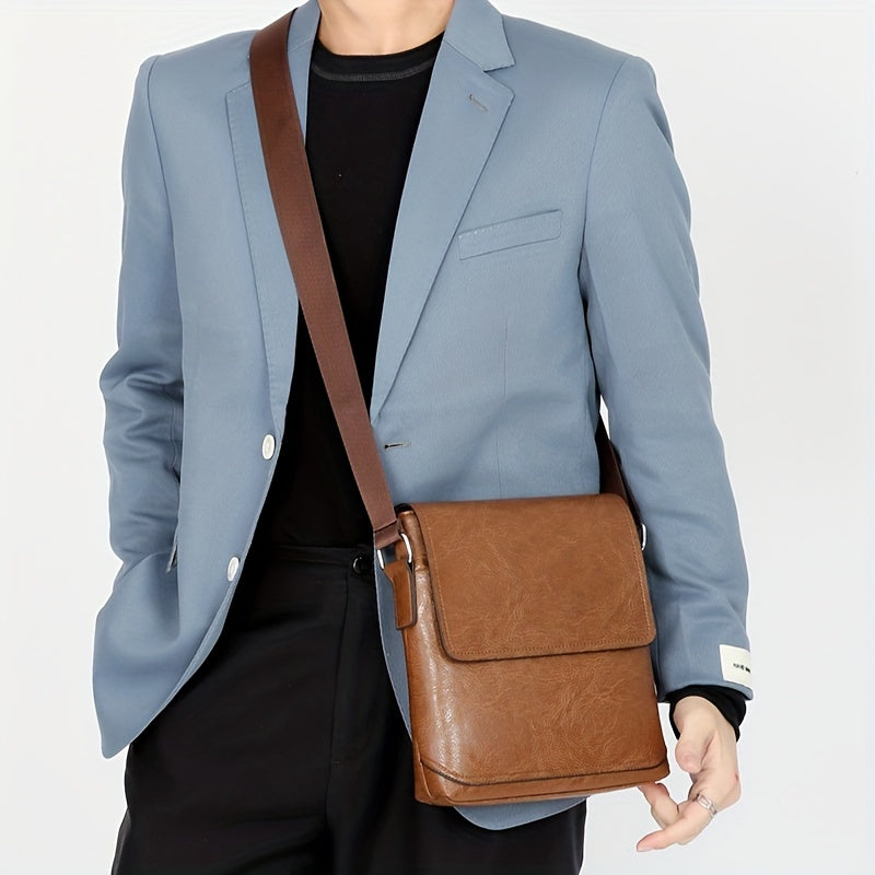 Harrison Vertical Leather Crossbody