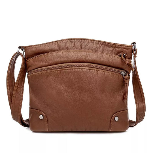 Zoe’s Enduring Elegance | Leather Shoulder Bag - Grace Bags