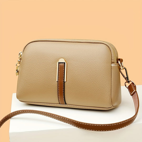 Mila Litchi Embossed Crossbody Bag