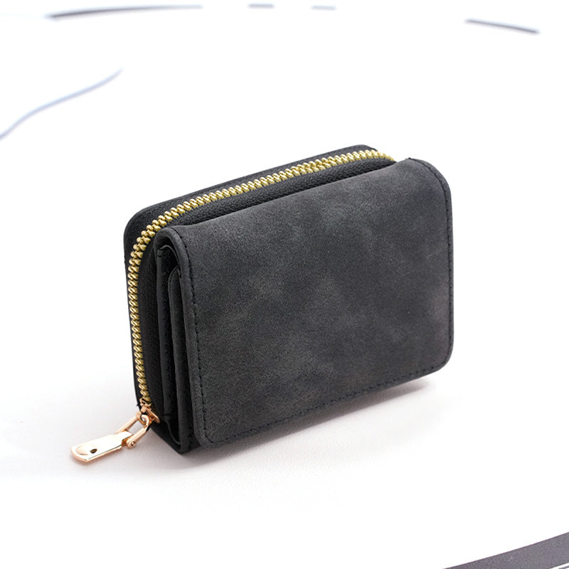 Lila Snap Button Mini Wallet