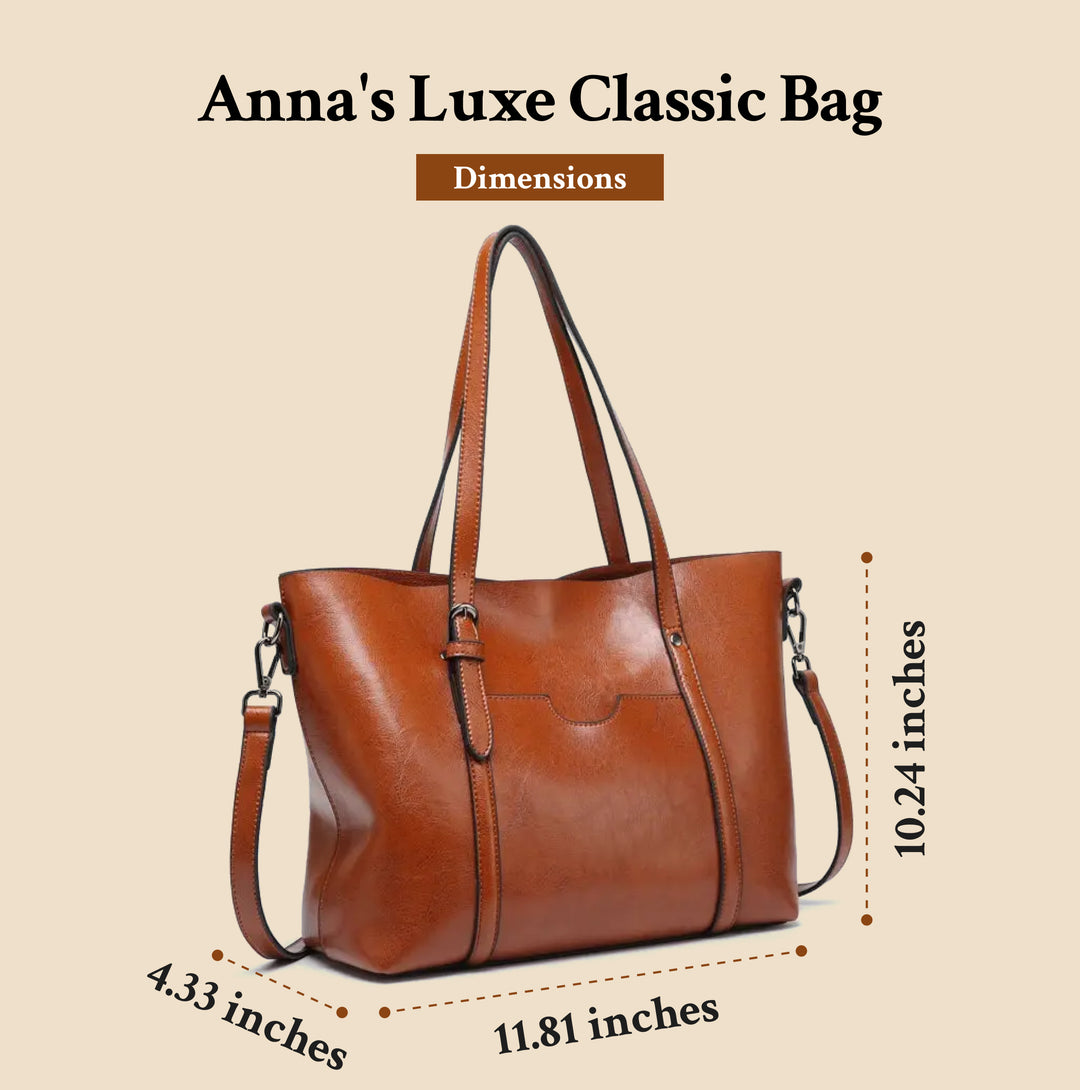 Anna's Luxe Classic | Faux Leather Shoulder Tote (BUY 1 GET 1 FREE)