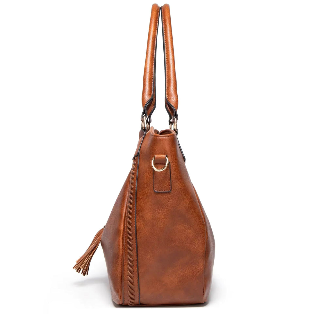 Nellie’s Elegant Sophistication | Leather Shoulder Bag - Grace Bags