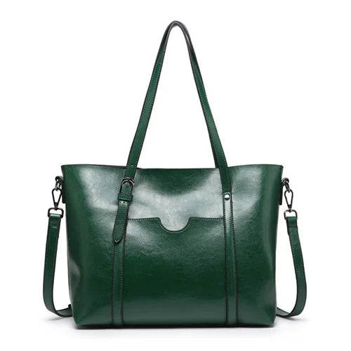 Anna's Luxe Classic | Faux Leather Shoulder Tote - Grace Bags