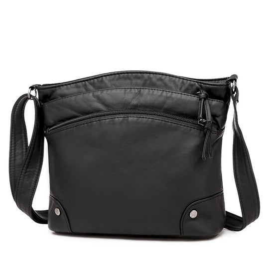 Grace’s Retro Charm | Soft Leather Anti-Theft Messenger Bag - Grace Bags