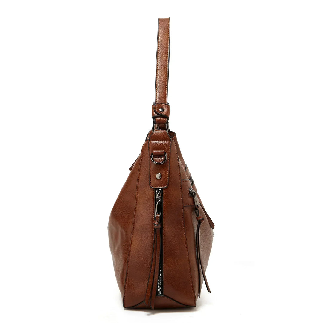 Muriel’s Vintage Charm | Leather Shoulder Bag - Grace Bags