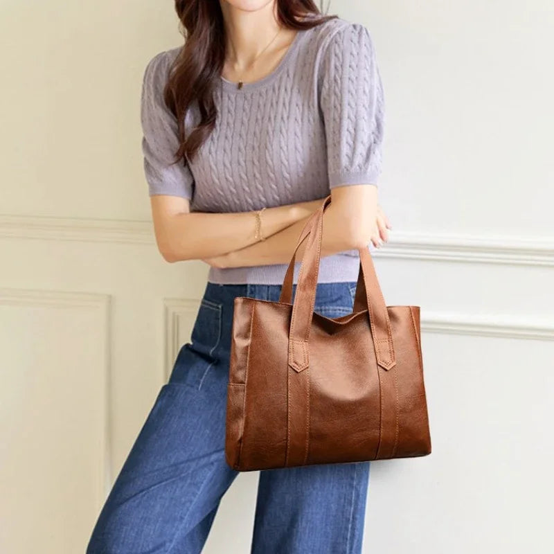 Grace’s Minimalist Luxe | Soft Leather Shoulder Bag - Grace Bags