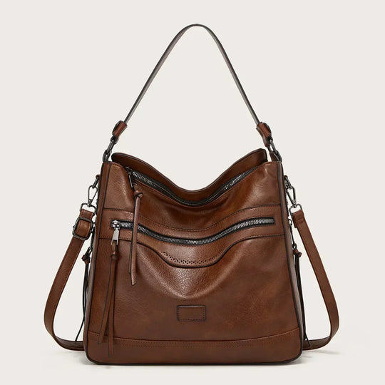 Muriel’s Vintage Charm | Leather Shoulder Bag - Grace Bags