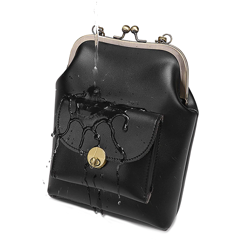 Vintage Kiss-Lock Leather Bag - Grace’s Retro Chic Essential