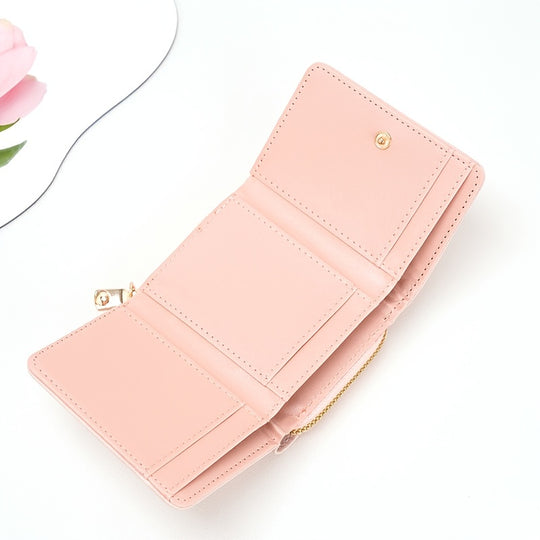 Lila Snap Button Mini Wallet