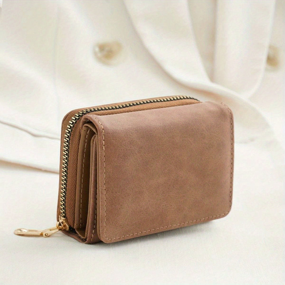 Lila Snap Button Mini Wallet