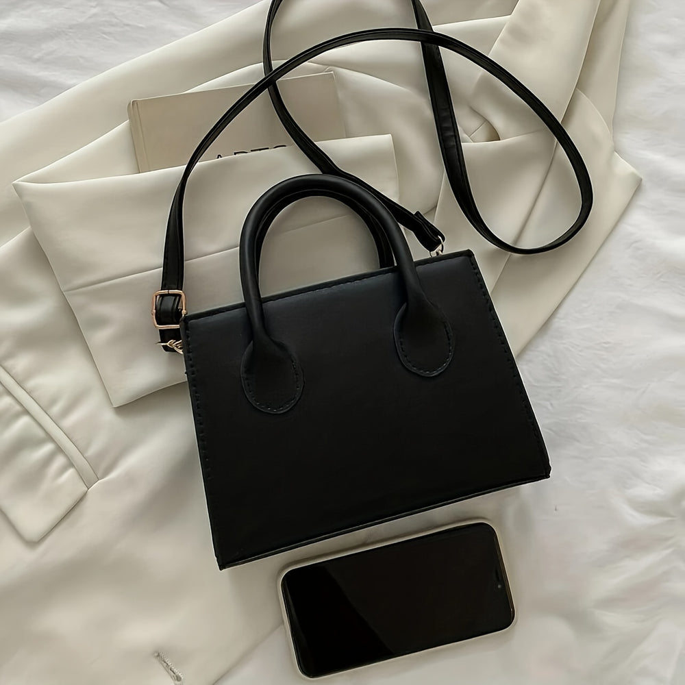 Lila Minimalist Square Handbag