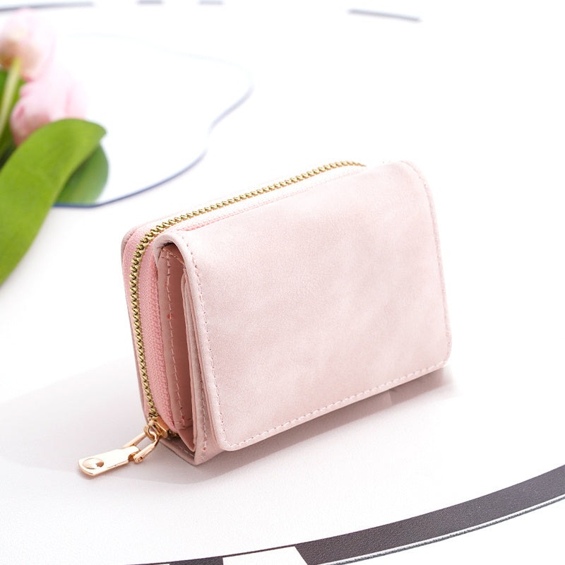 Lila Snap Button Mini Wallet