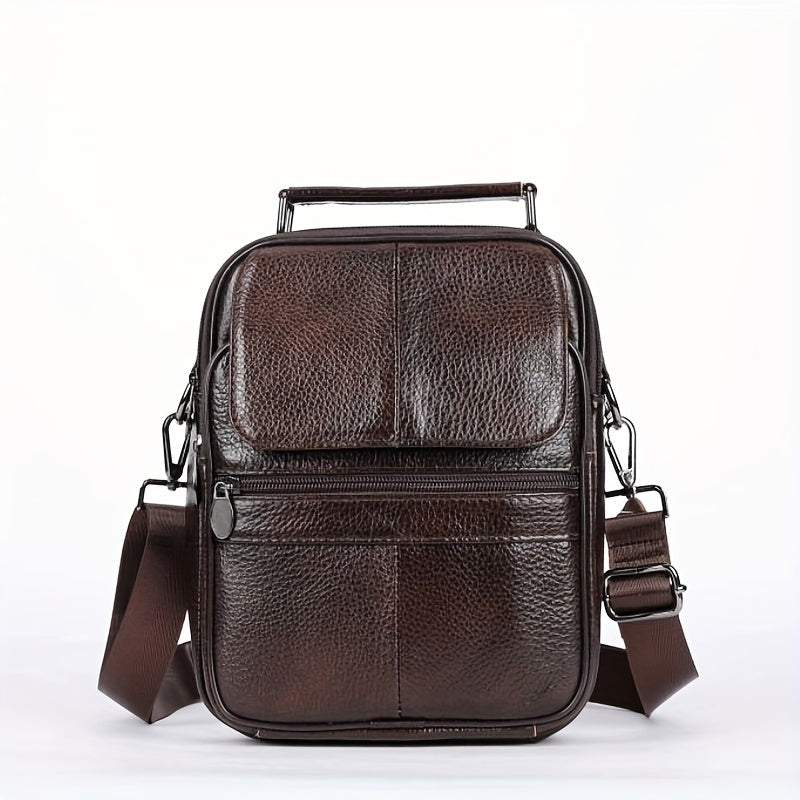 Knox Leather Messenger Tote