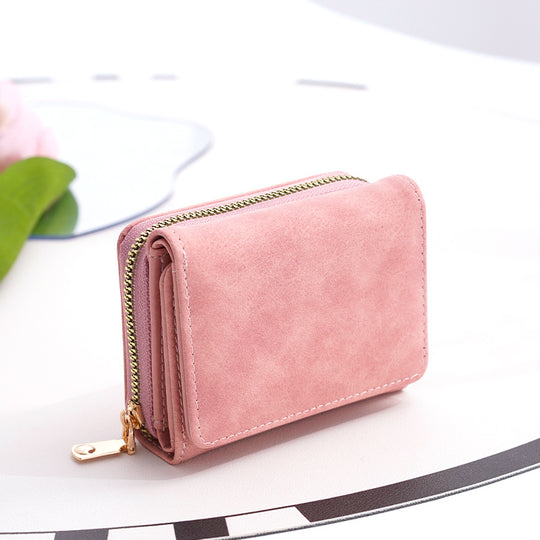 Lila Snap Button Mini Wallet