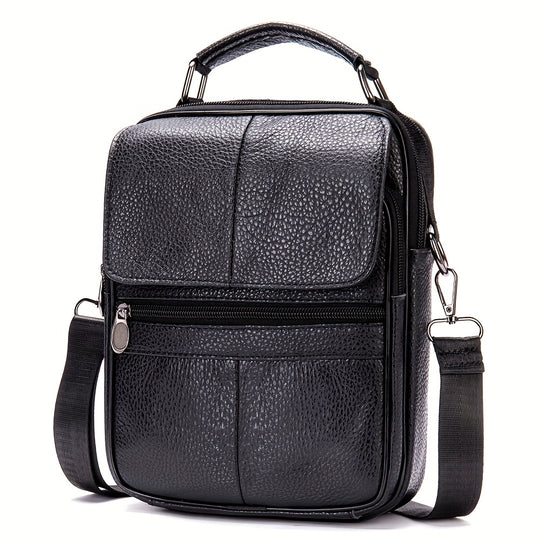 Knox Leather Messenger Tote