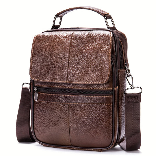 Knox Leather Messenger Tote