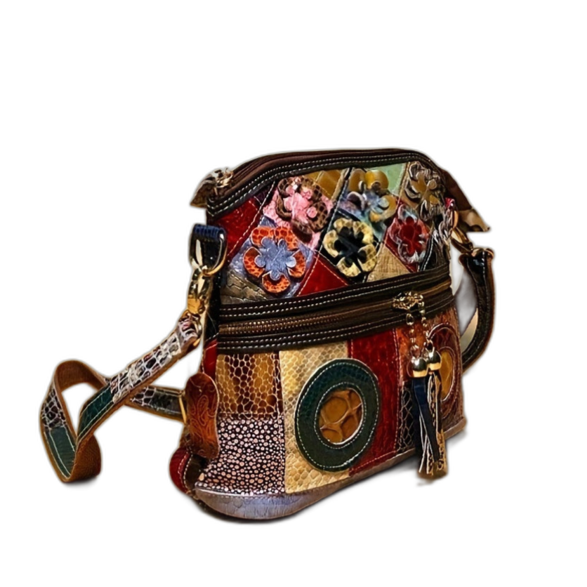 Vera’s Artistic Touch | Genuine Leather Patchwork Bag - Grace Bags