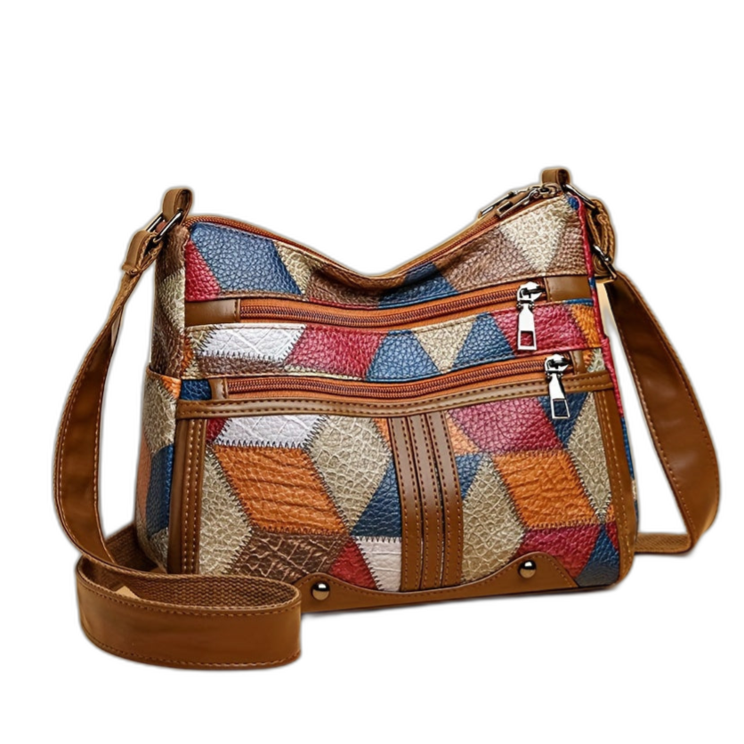 Viviana’s Colorblock Chic | 3D Pattern Crossbody Bag - Grace Bags