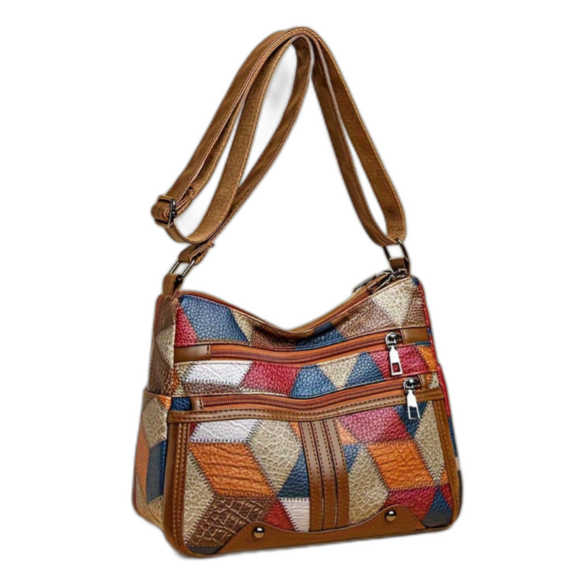 Viviana’s Colorblock Chic | 3D Pattern Crossbody Bag - Grace Bags